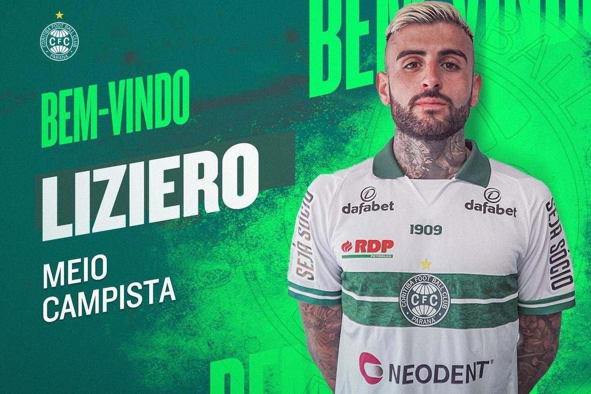 Coritiba anunciou o meio-campista Liziero
