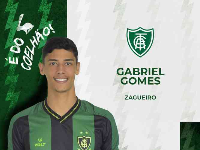 O zagueiro Gabriel Gomes, de 22 anos, chega ao América emprestado pelo Inter de Minas. 
