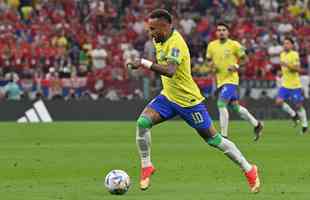 Neymar durante jogo contra a Srvia na Copa do Mundo de 2022