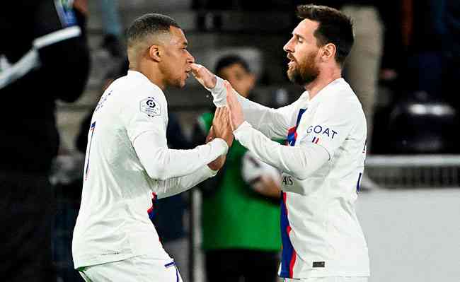 Mbappe e Messi foram os protagonistas da vitria do PSG sobre o Angers