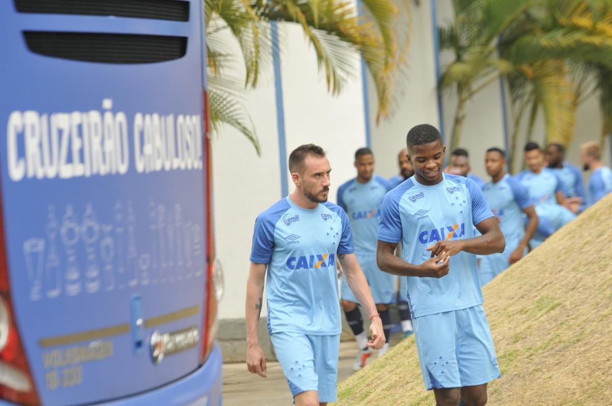 Imagens do treino do Cruzeiro antes do segundo duelo da final da Copa do Brasil, contra o Corinthians, em So Paulo