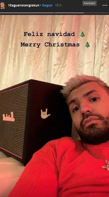 Aguero curtindo o Natal na Inglaterra