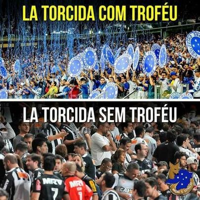Torcedores do Cruzeiro tiram sarro de atleticanos após conquista do Mineiro