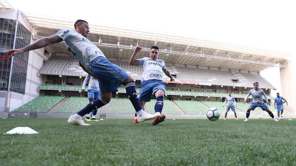 Felipo comandou treino do Palmeiras no Independncia visando ao jogo de quarta, s 21h45, no Mineiro, contra o Cruzeiro, pela semifinal da Copa do Brasil. Time precisa vencer para ir  deciso