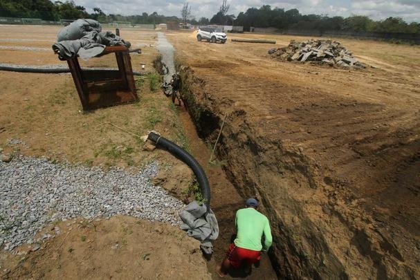 CT Ninho das Cobras j opera com um campo, o segundo segundo teve a drenagem finalizada e segue para os prximos passos da obra