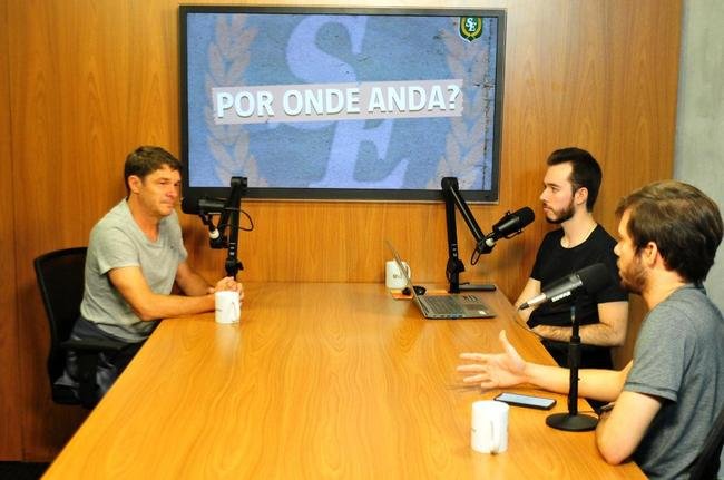 Valdir Todinho, ex-volante de Atltico, Cruzeiro e Amrica, durante entrevista ao quadro Por onde anda?, do Superesportes