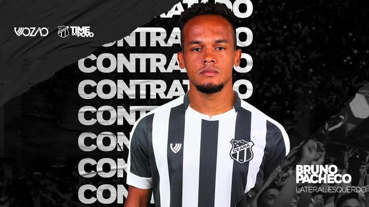 O Ceará anunciou a contratação do lateral-esquerdo Bruno Pacheco, que estava na Chapecoense