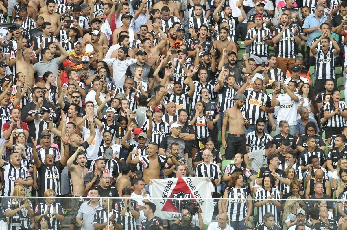 Torcida do Atltico compareceu em bom nmero ao Independncia para apoiar time diante do Danubio, pela Copa Libertadores