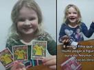 Menina de 5 anos chora ao encontrar figurinha de Neymar do lbum da Copa