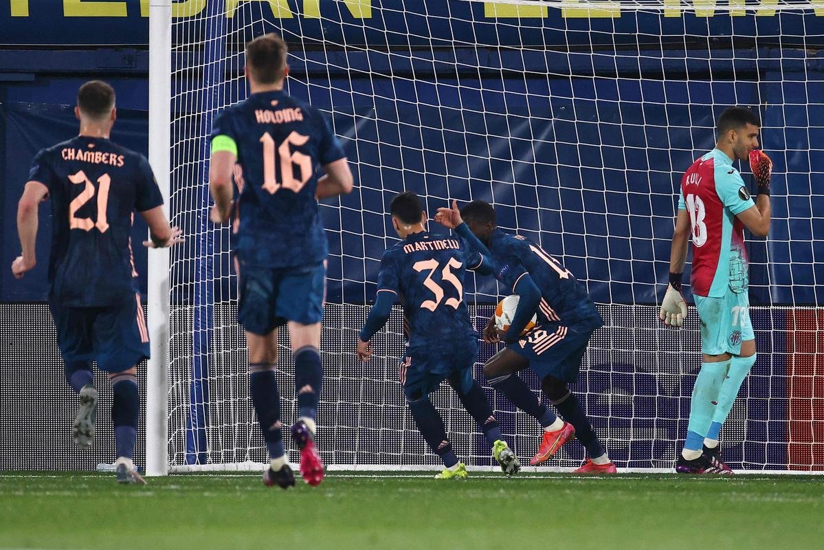 Fotos do duelo entre Villarreal e Arsenal pela semifinal da Liga Europa