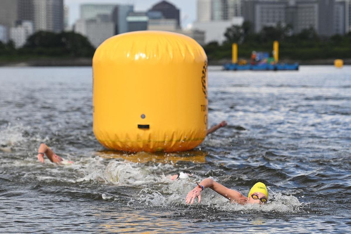 Ana Marcela Cunha fatura o ouro na prova de 10km da maratona aqutica em Tquio
