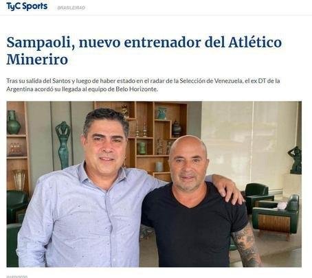 EMOL - Jorge Sampaoli assina com Atltico e ter sua segunda aventura a cargo de um time brasileiro