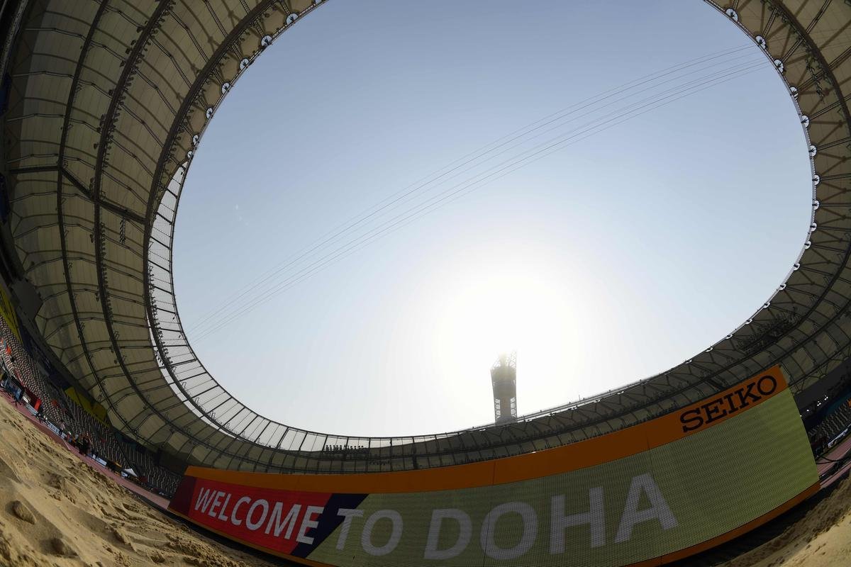 Estdio Internacional Khalifa: inaugurada em 1976, arena em Doha recebeu vrios eventos esportivos internacionais importantes e foi remodelada para o Mundial do Catar
