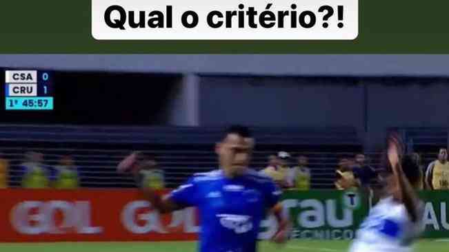 Cruzeiro: Rômulo questiona critérios da arbitragem do empate com CSA