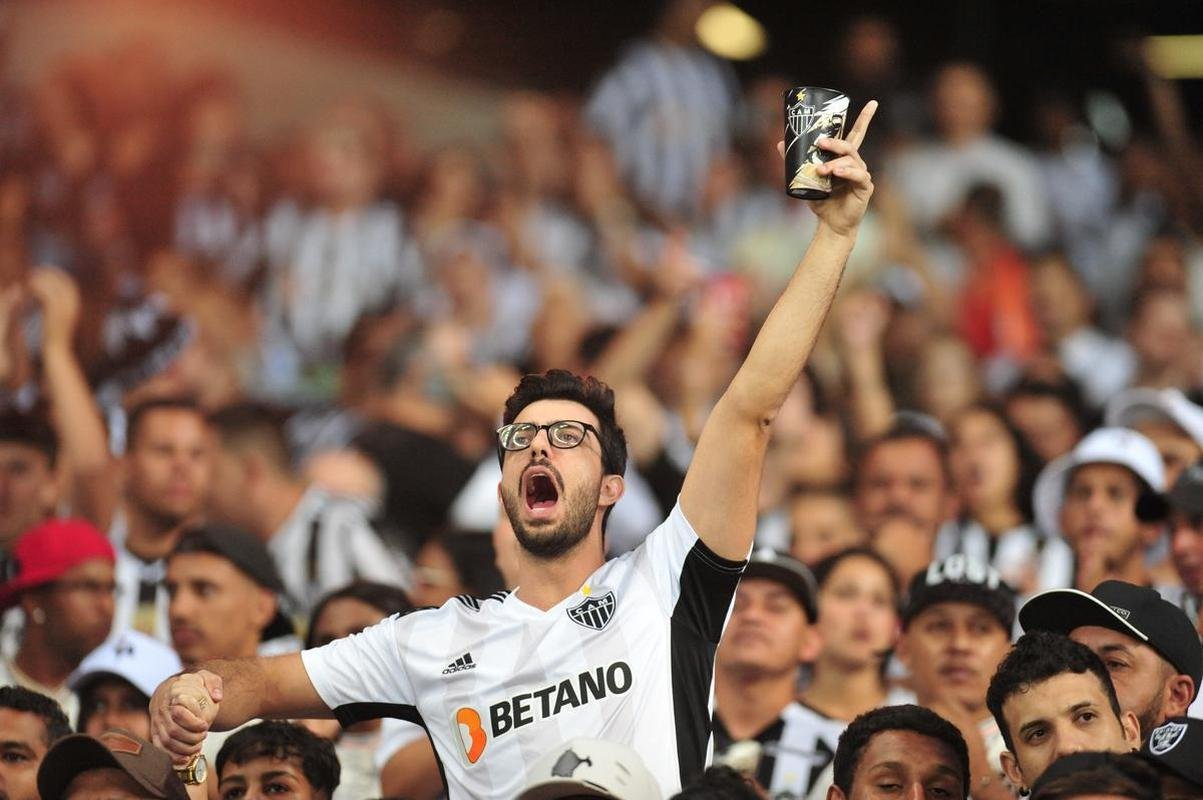 Fotos da torcida do Atltico na partida contra o Palmeiras, no Mineiro, pelas quartas de final da Copa Libertadores 2022
