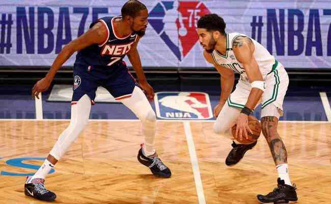 Nets, de Durant, não foi páreo para o Celtics, de Tatum, e foi eliminado após perder a série por 4 a 0