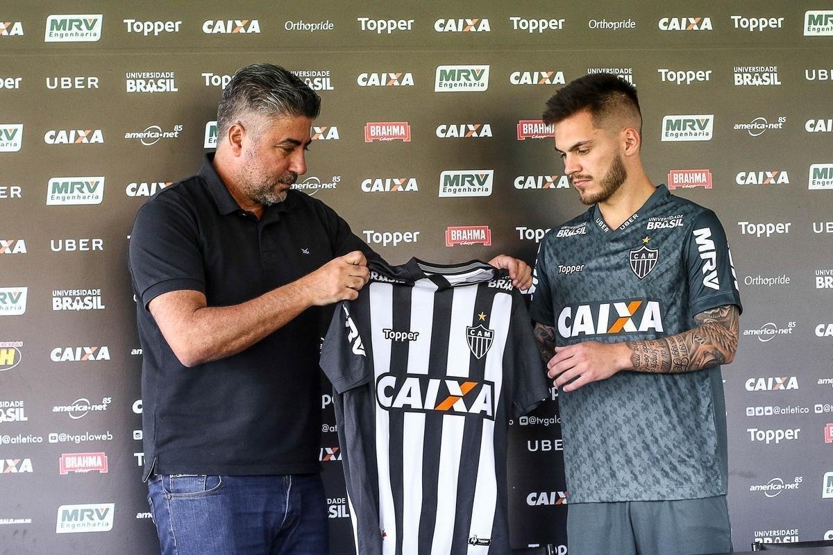 Apresentao do meia Nathan, novo jogador do Atltico