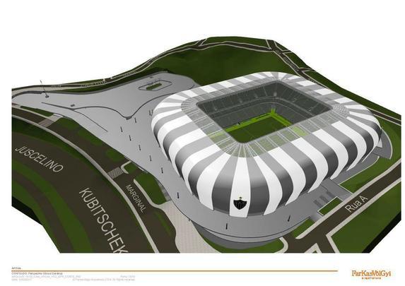 Novas imagens do projeto da Arena do Galo obtidas pelo Estado de Minas e pelo Superesportes