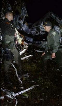 Imagens do local onde caiu o avio da Chapecoense, no municpio colombiano de La Unin