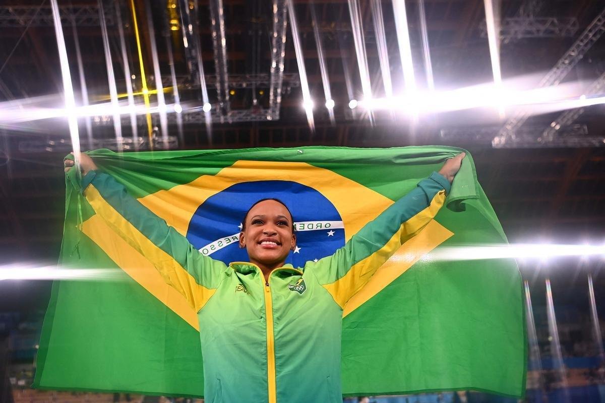 Rebeca Andrade conquistou a medalha de ouro no salto