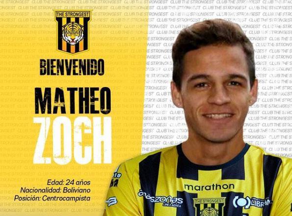 Matheo Zoch, meio-campista (The Strongest, da Bolívia)