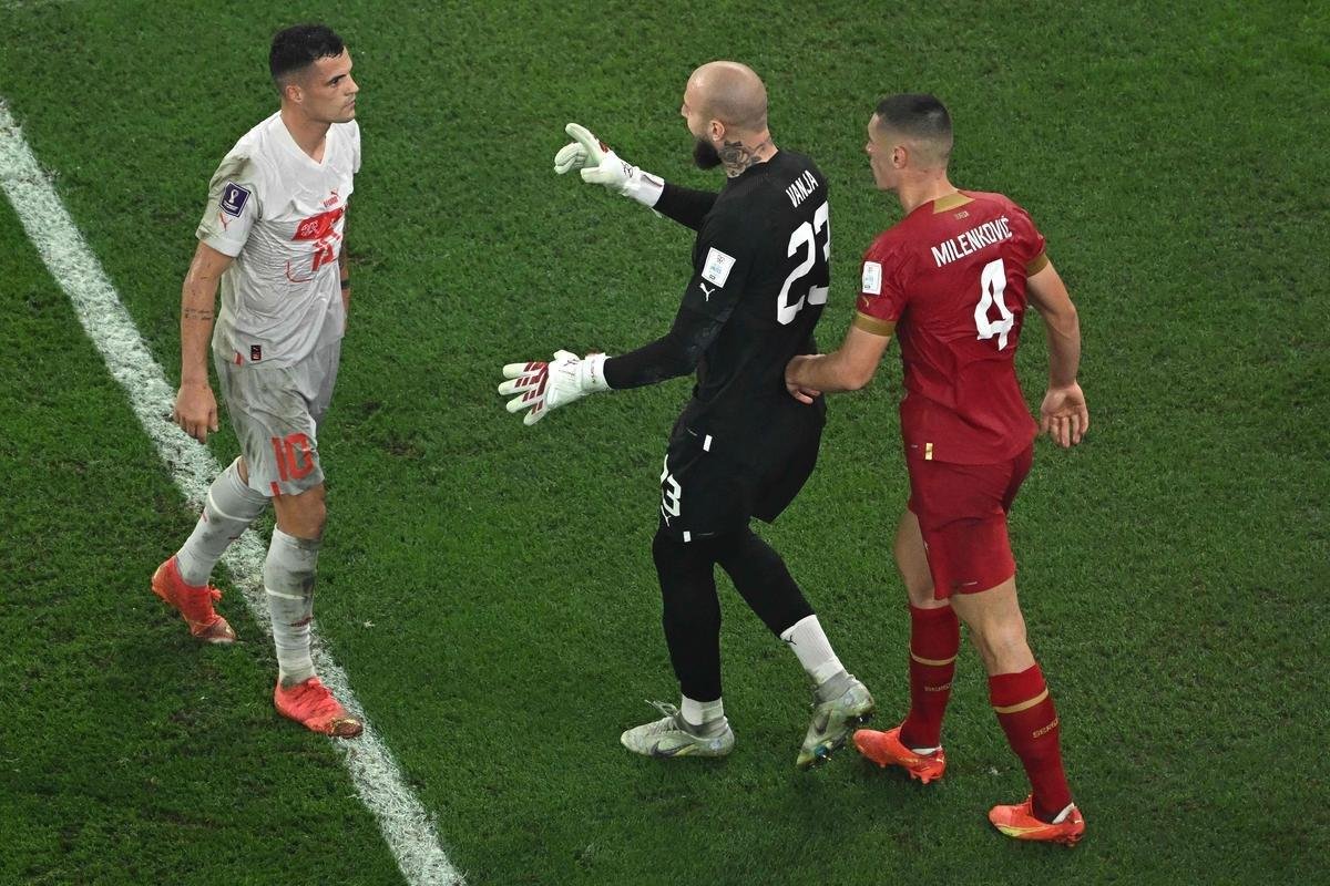 Srvia e Sua se enfrentaram pela 3 rodada do Grupo G da Copa do Mundo do Catar, no estdio 974, em Doha