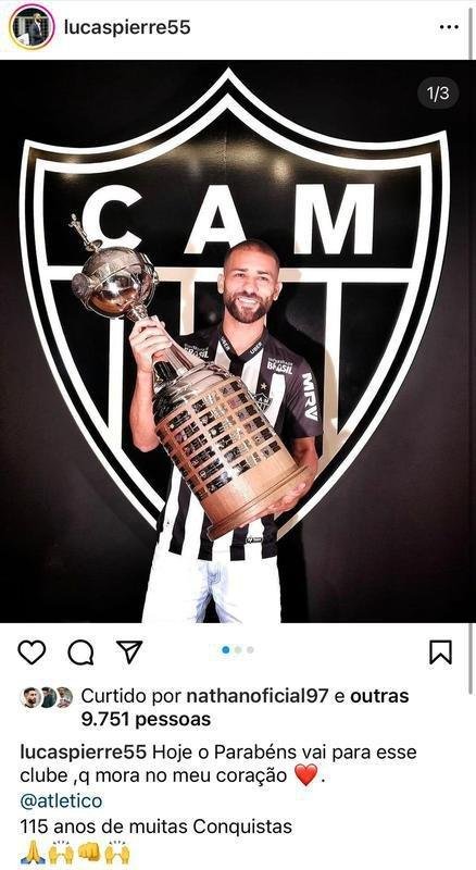 Jogadores e ex-atletas do Atltico mandaram mensagens ao clube pelo aniversrio de 115 anos.