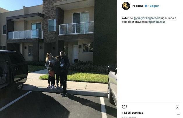 Robinho e a famlia nos Estados Unidos