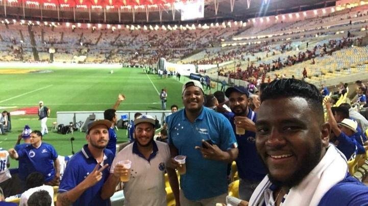 Mais de cinco mil cruzeirenses foram ao Maracanã acompanhar o primeiro jogo da decisão