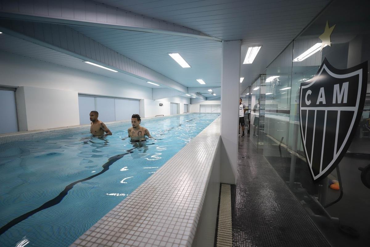 Fotos do treino do Atltico antes da viagem para a Argentina