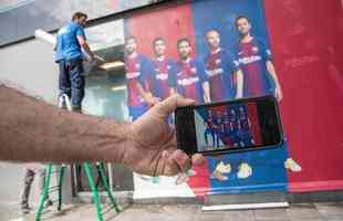 Clube retirou imagens de Neymar no Estdio Camp Nou