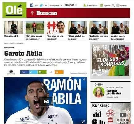 Olé: 'Garoto Ábila'