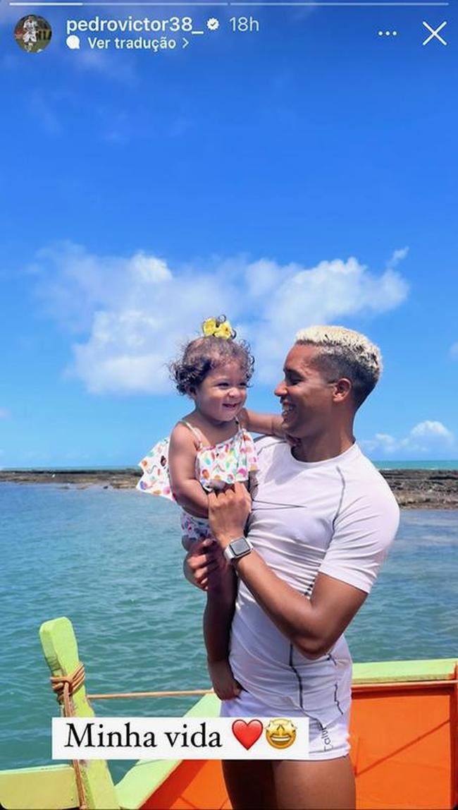 Pedrinho e a filha no Nordeste.