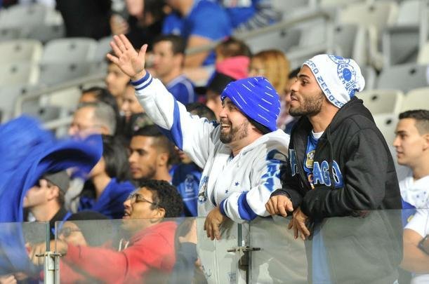 Torcida do Cruzeiro no duelo desta tera, no Mineiro, contra o Racing, pela Libertadores