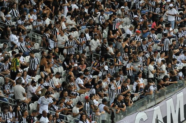Torcida do Atltico no clssico contra o Amrica, no Mineiro, pela segunda rodada do Grupo D da Copa Libertadores de 2022