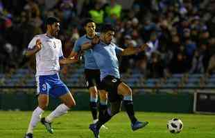 Fotos da vitria do Uruguai sobre o Uzbequisto, em Montevidu, em amistoso antes da Copa