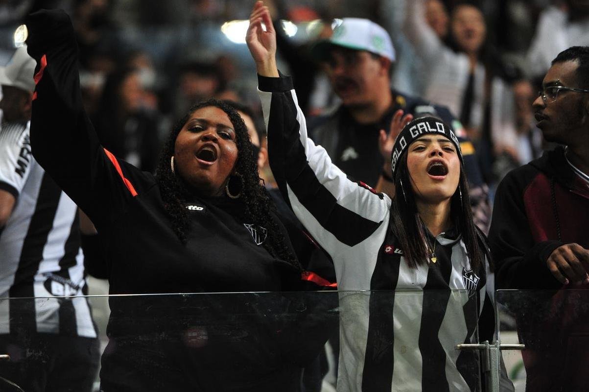 Torcida do Atltico no jogo diante do Fortaleza, vlido pela ida da semifinal da Copa do Brasil, no Mineiro
