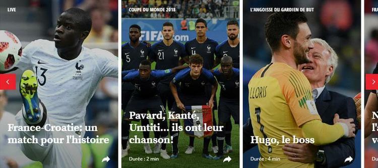 'França x Croácia: uma partida para a história', vibra o 'L'Express'.