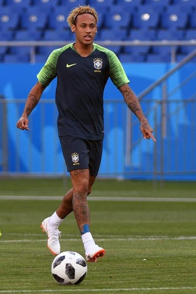 Neymar durante treino na Arena Rostov na Copa do Mundo da Rssia