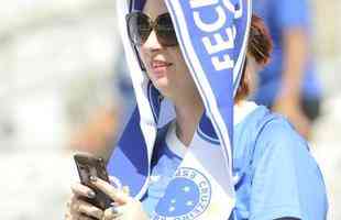 Torcedores do Cruzeiro compareceram em grande nmero ao Mineiro na semifinal contra o Tupi