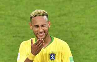 Neymar durante jogo contra a Srvia na Copa do Mundo de 2018