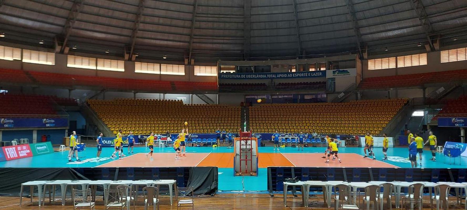 Cruzeiro treina no Sabiazinho, em Uberlndia, antes da deciso contra o Minas na Superliga Masculina