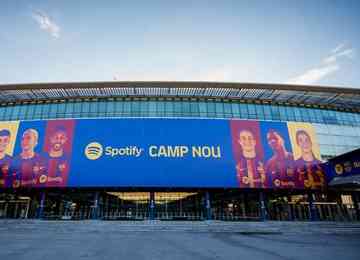 A partir de hoje, estádio recebe um novo mural na fachada e passa a se chamar Spotify Camp Nou
