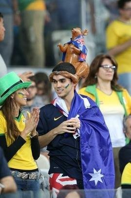 Torcedores no Mineiro durante jogo entre Brasil e Austrlia pelos Jogos Olmpicos