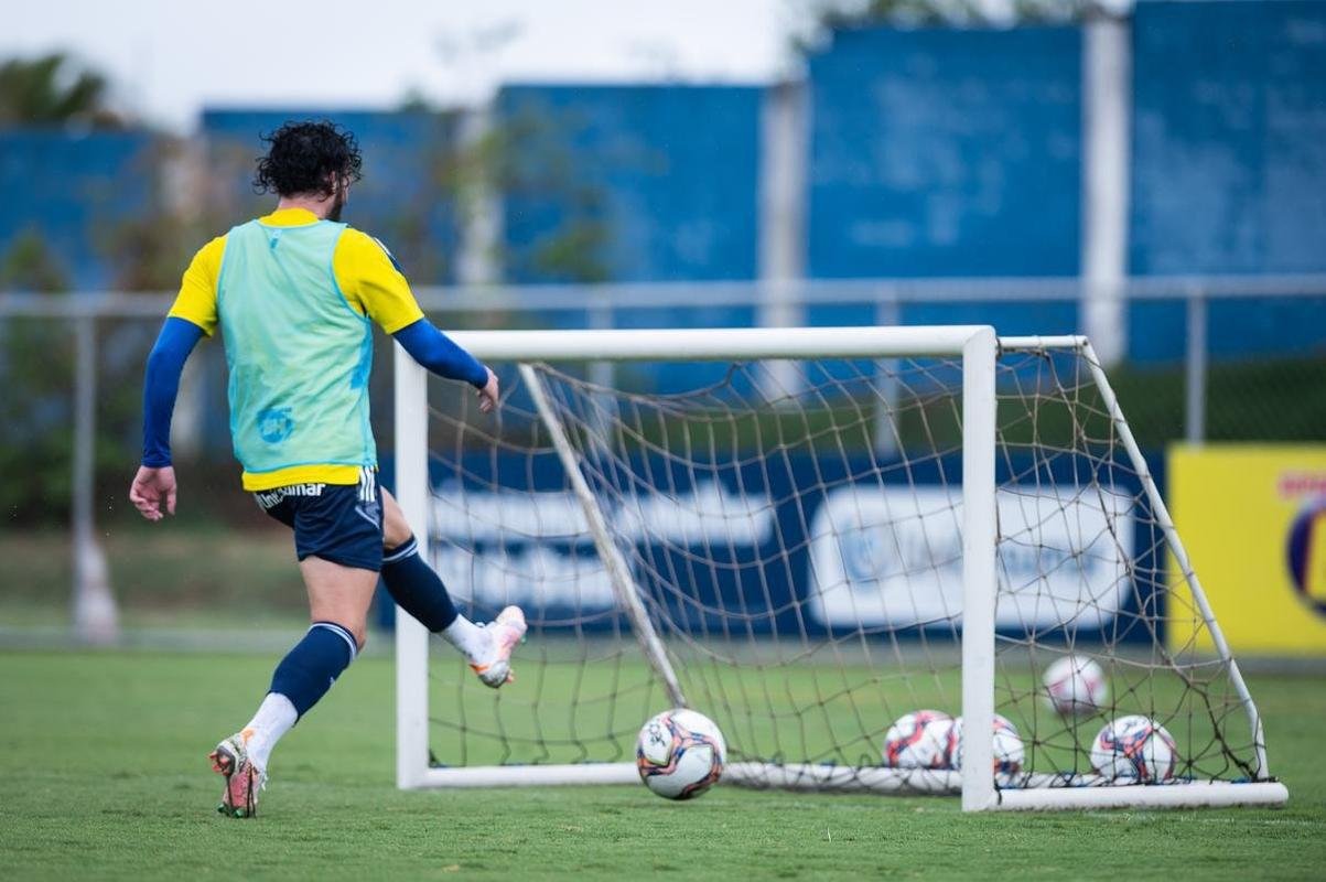 Jogadores do Cruzeiro treinaram na manh deste domingo na Toca da Raposa II