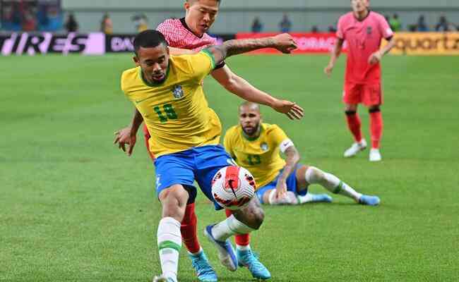 Gabriel Jesus marcou o quinto gol da Seleção Brasileira na vitória sobre a Coreia do Sul, em Seul