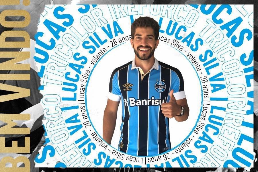 O Grmio anunciou a contratao do volante Lucas Silva, que estava sem clube desde que deixou o Cruzeiro em junho de 2019