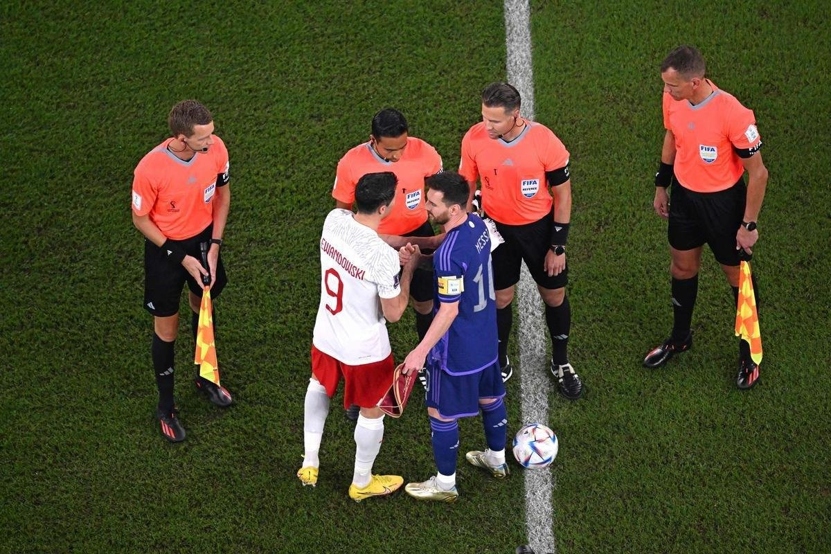Fotos do jogo entre Polnia e Argentina no Estdio 974, em Doha, pela terceira rodada do Grupo C da Copa do Mundo, no Catar