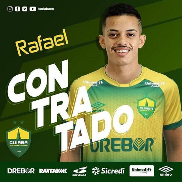 O Cuiab anunciou a contratao do meia Rafael, que estava no So Paulo