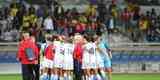 Jogadores americanas comemoraram muito a vitria na estreia do torneio feminino